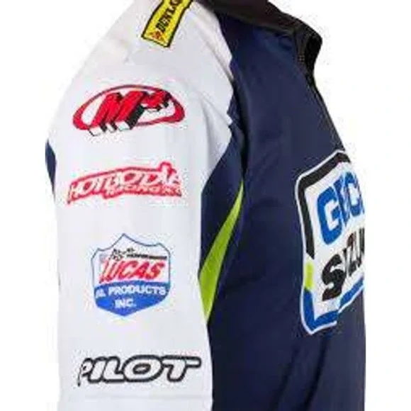 Pilot Geico Suzuki Racing Shirt MotoAmerica TIA Motorsport Motorcycle Polo M - Picture 7 of 7